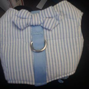 Top Paw® Blue Stripe Adjustable Vest Dog Harness XXS